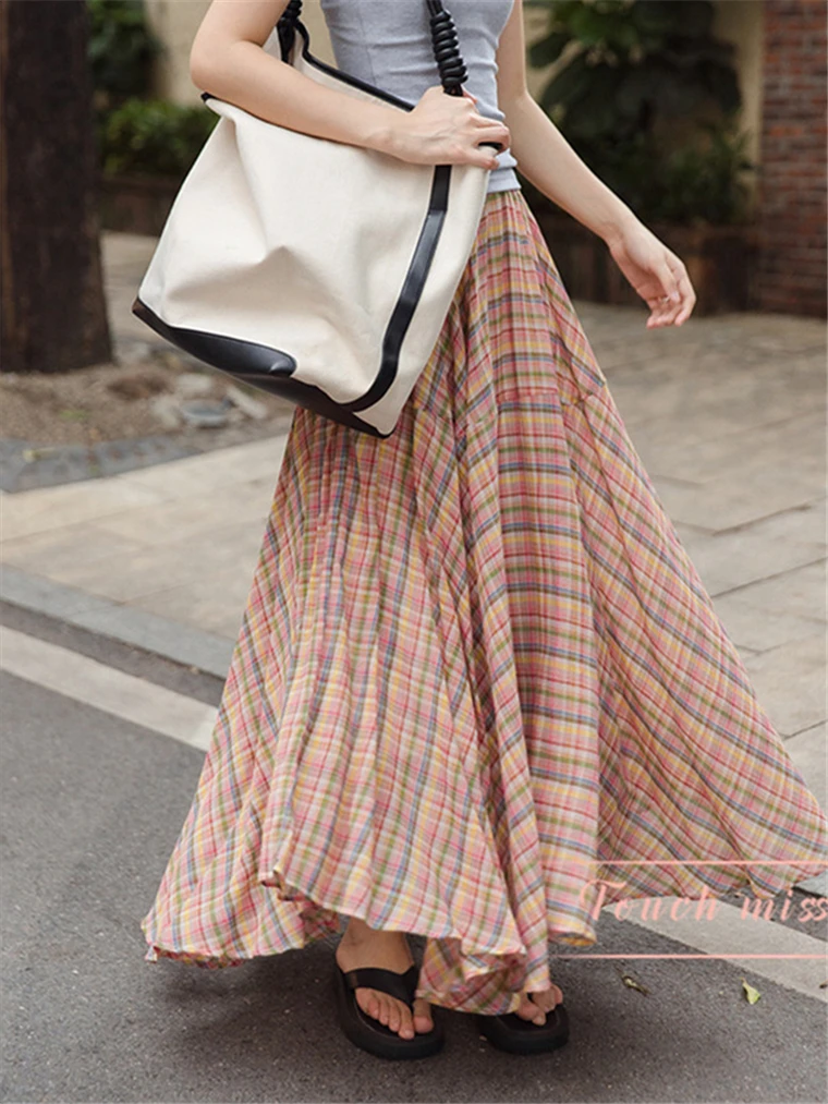 Элегантные длинные юбки-макси для женщин Новинка весна-лето 2024 юбки с высокой