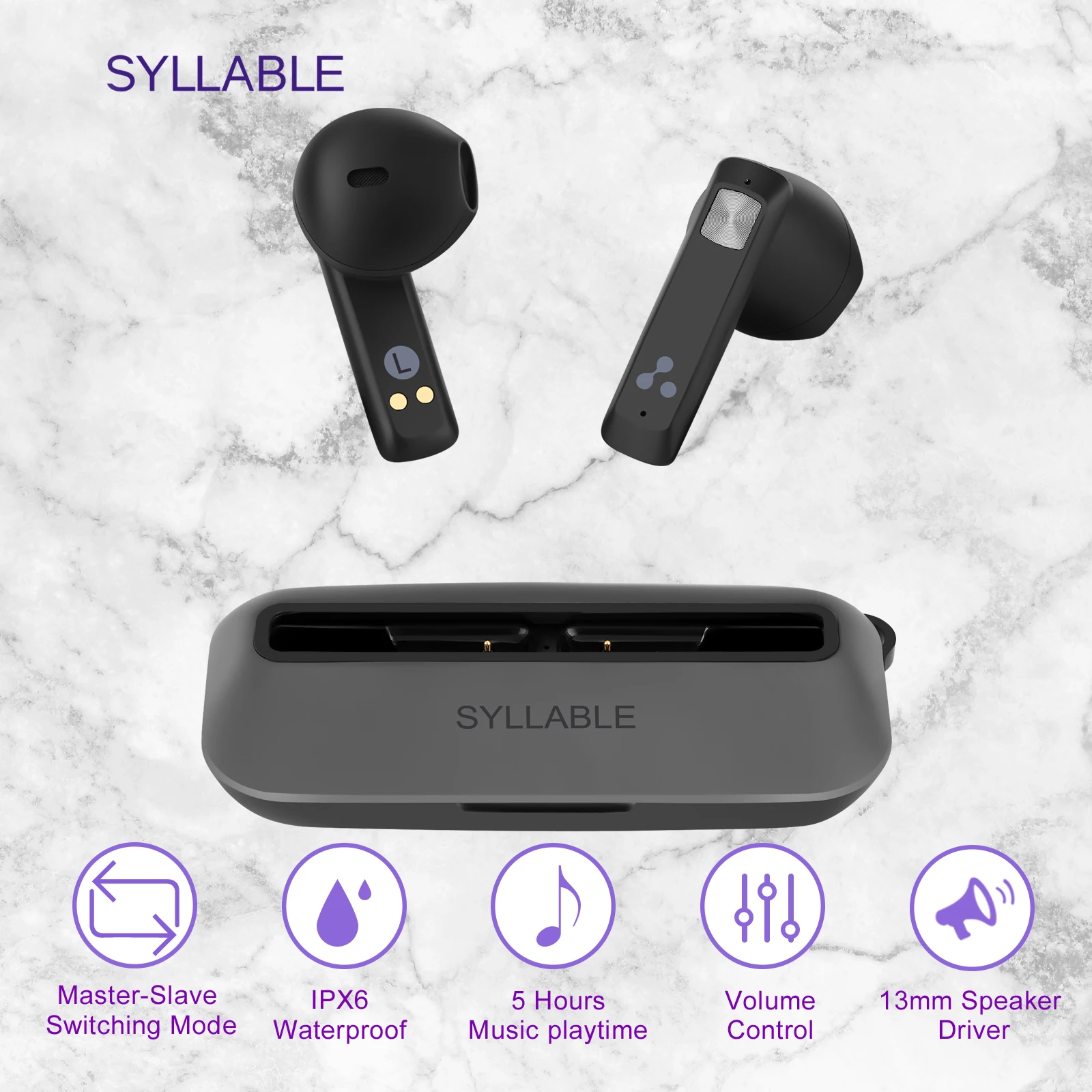 

TWS-стереонаушники SYLLABLE S8 оригинальные Беспроводные с поддержкой Bluetooth