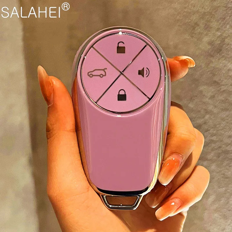 

TPU Electroplated Car Key Case For NIO ES6 2019 ES8 2018 Keyless Decoration Protector Key Covers Key Shell Fob Auto Accessories