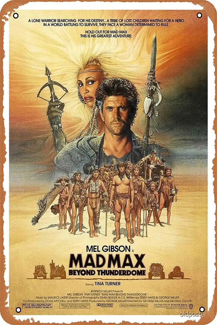 Металлический знак niumwang-Mad Max: Beyond Thunderdome жестяной плакат 12X8 дюймов