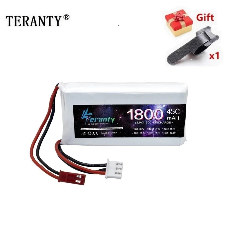 

7.4v 1800mAh LiPo Battery For RC Drone Quadcopter Helicopter Car Boat Spare Parts With T JST XT30 XT60 Plug 45C 7.4V 2S Battery