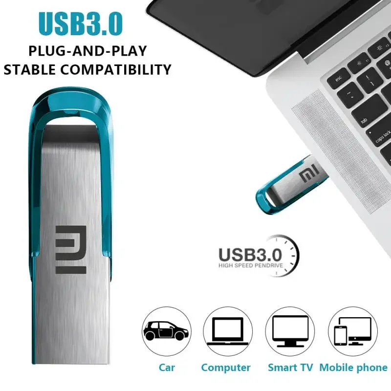 XIAOMI Металлический USB-накопитель емкостью 2 ТБ USB 3.0 Высокоскоростная передача