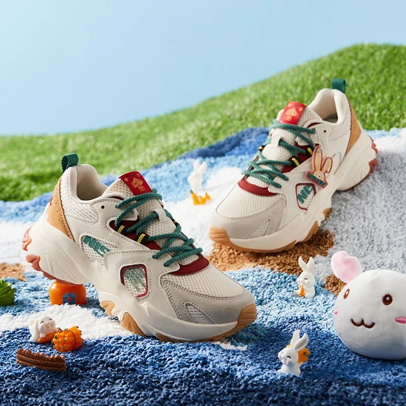 QIAODAN повседневная обувь с кроликом женские кроссовки новинка лета 2024 женская для