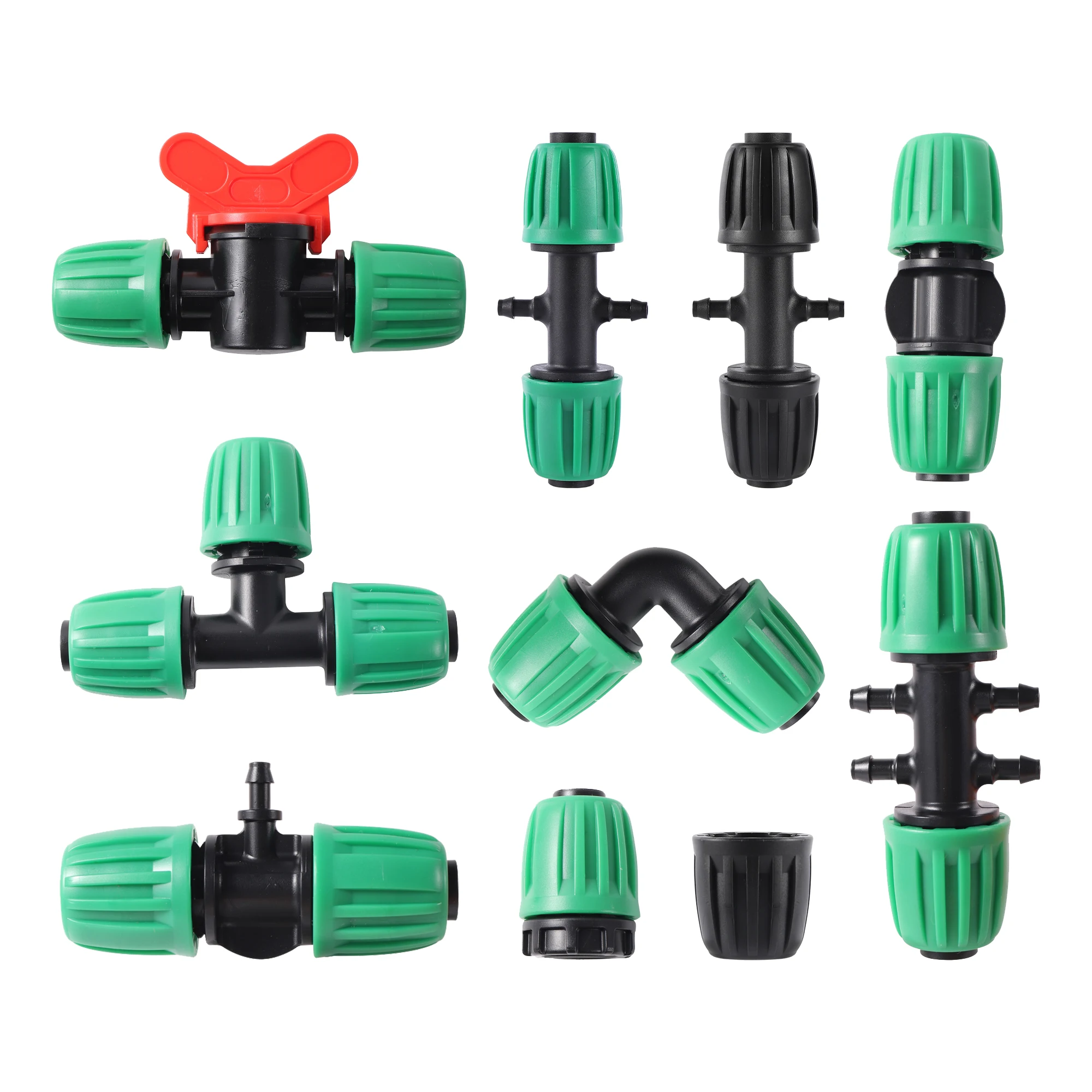 

16 мм, PE, труба, заблокированный соединитель, гайки, стопорные гайки для сада, для воды, соединительный 1/2 дюйма, труба 4/7 мм, фитинги для шланго...