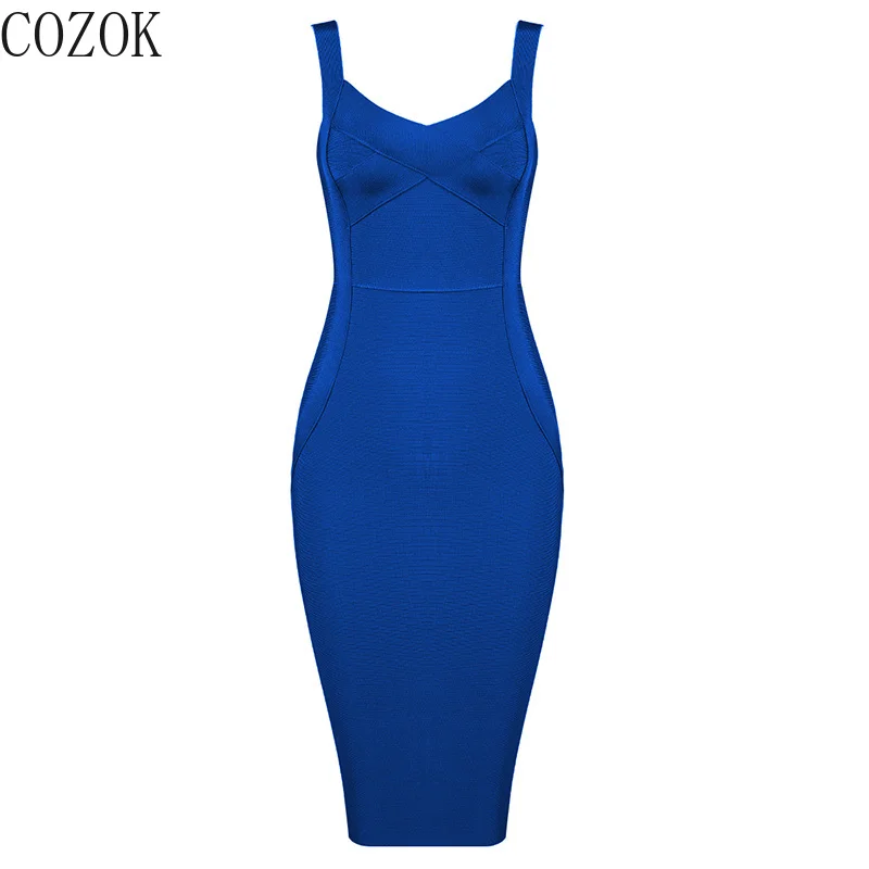 

COZOK 2022 Summer High Quality Summer Pink Skinny Knee Length Dress Evening Dress Dress for Women