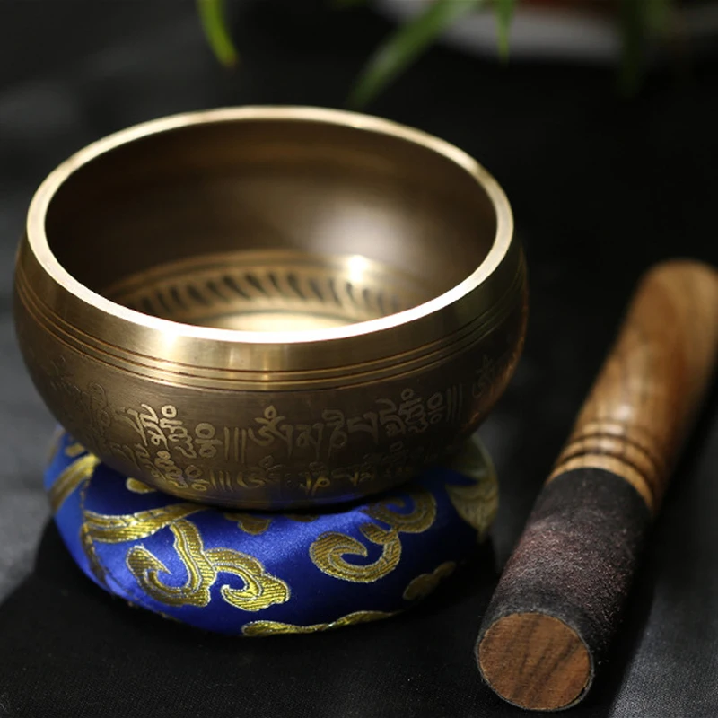 

Tibetan Singing Bowl Set Buddhism Sound Bowls for Meditation Yoga Prayer Nepal Tibet Copper Bowl Stress Relief Music Therapy