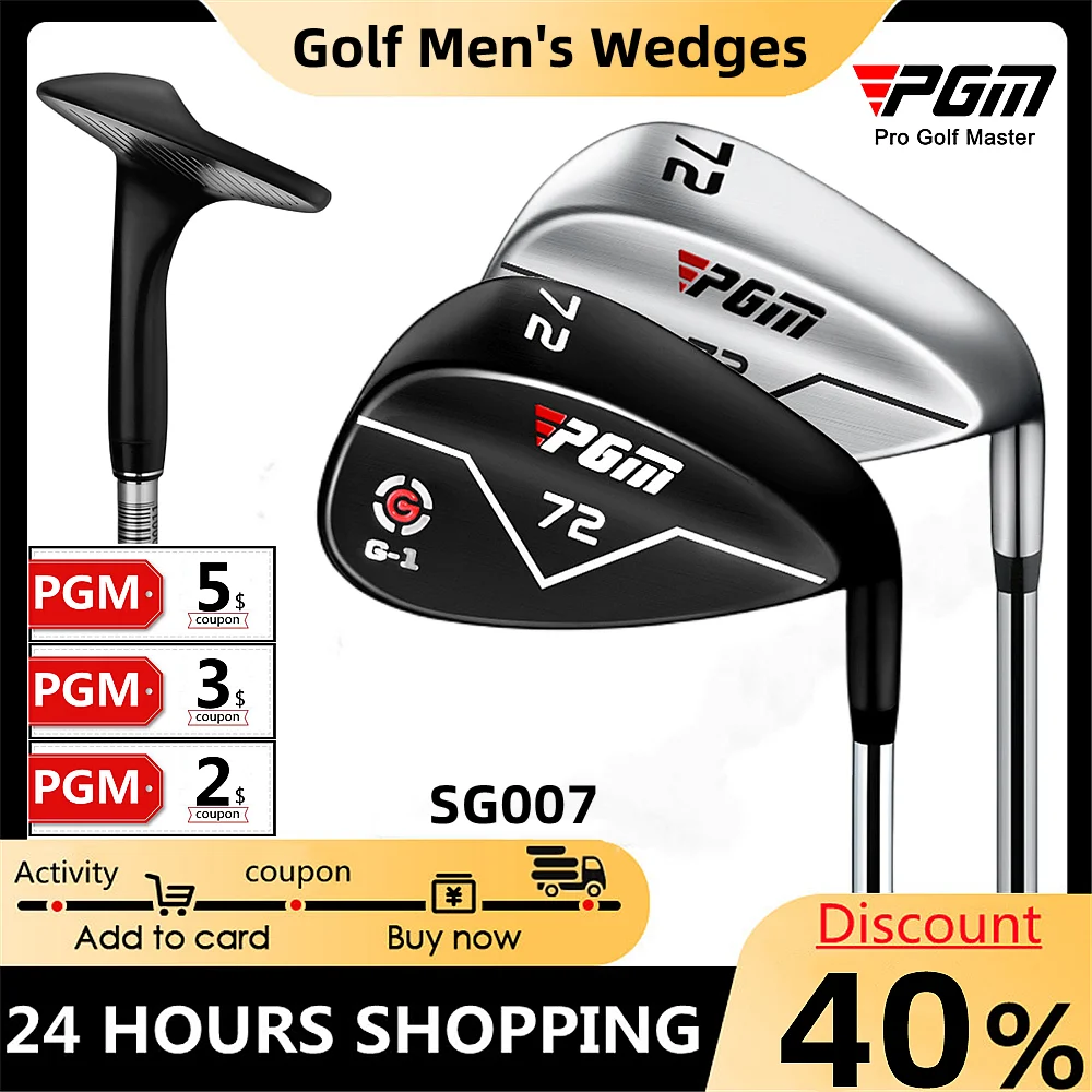Golf Clubs Men's Wedges Right Hand Deep Sand Wedges Stainless Steel Irons 72 Degrees CNC Textured Low Center of Gravity SG007