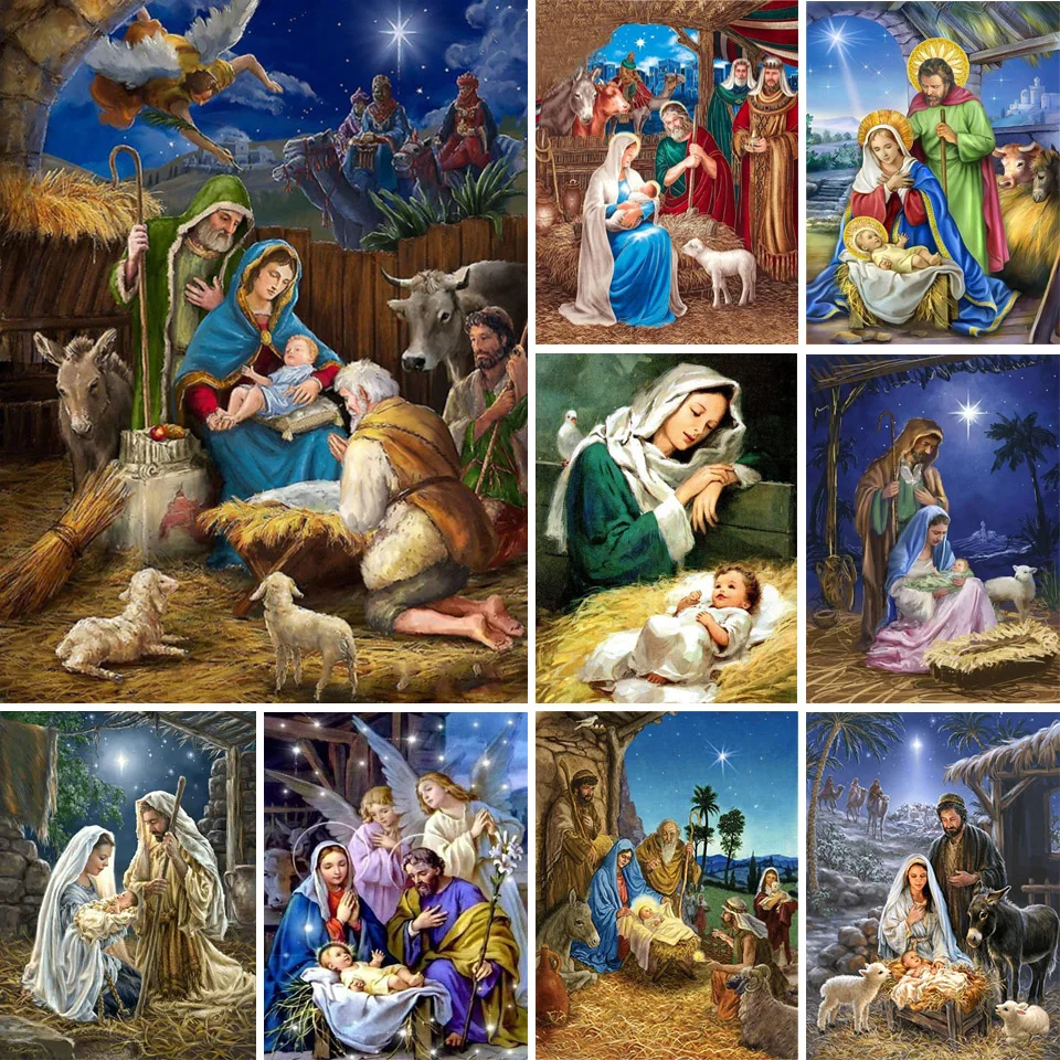 

Алмазная 5D картина «сделай сам», Набор для вышивки крестиком, мозаика с иконами Иисуса Христа стразы, Декор, распродажа