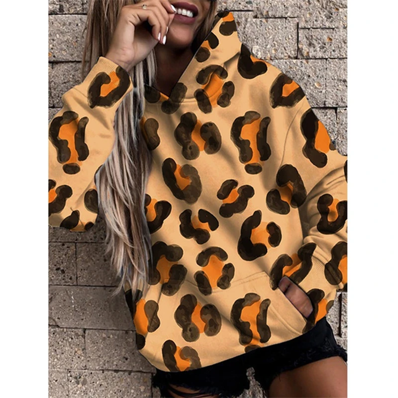 

Женские толстовки, женские модные толстовки с длинным рукавом и принтом коровы, осенне-зимний свитшот с капюшоном, повседневные свободные п...