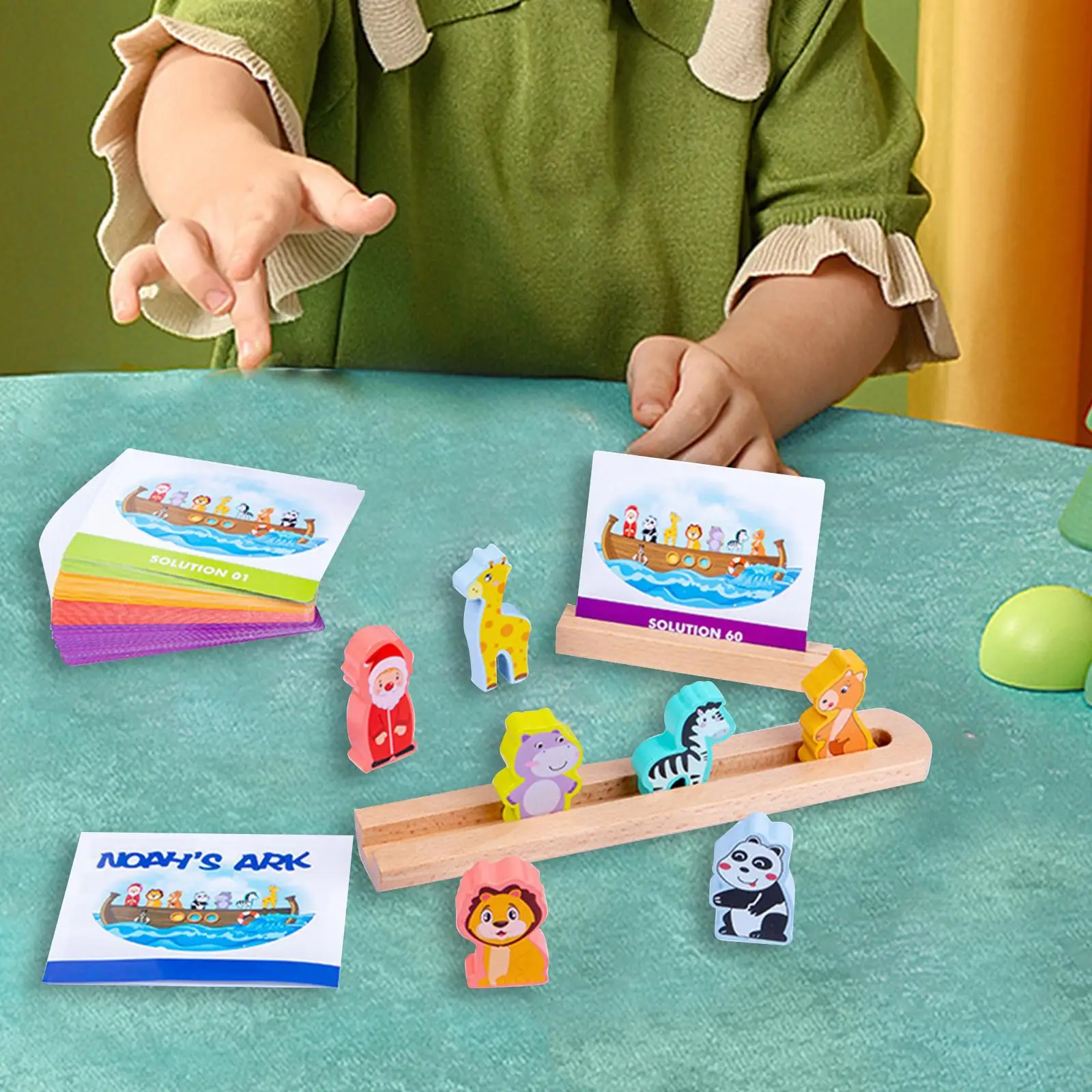 Деревянная игрушка Ноев ковчег набор обучающая для развития дошкольных