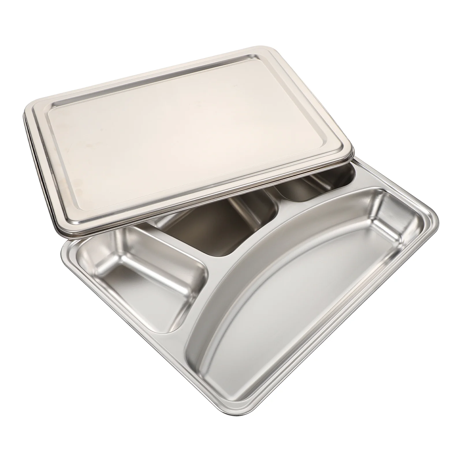 

Plate Plates Lunch Divided Serving Tray Containerportable Storage Liddish Partitioned Kids Stainless Trays Feeding Mealtime