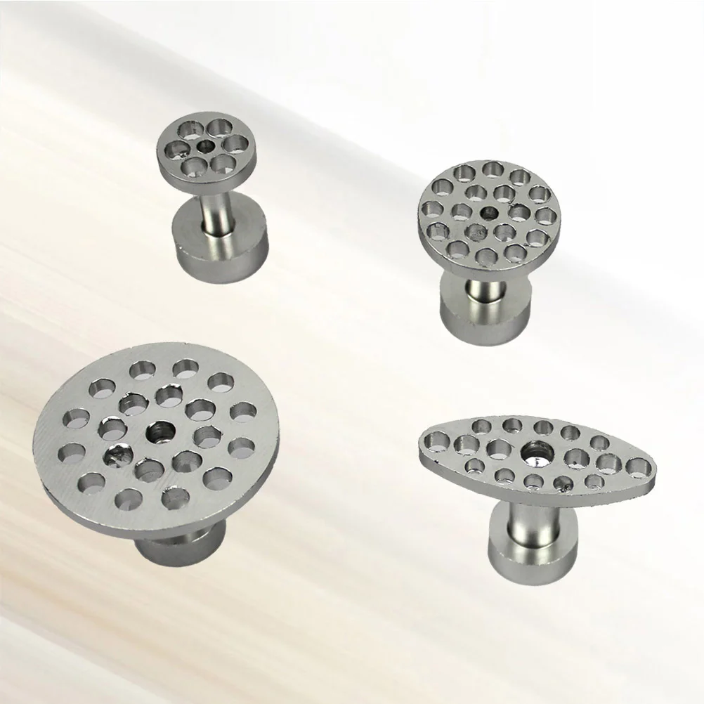 

4pcs Car Depression Repair Tool Puller Aluminum Alloy Gasket Dent Repair Sucker Buckle Striker Accessories (Silver)