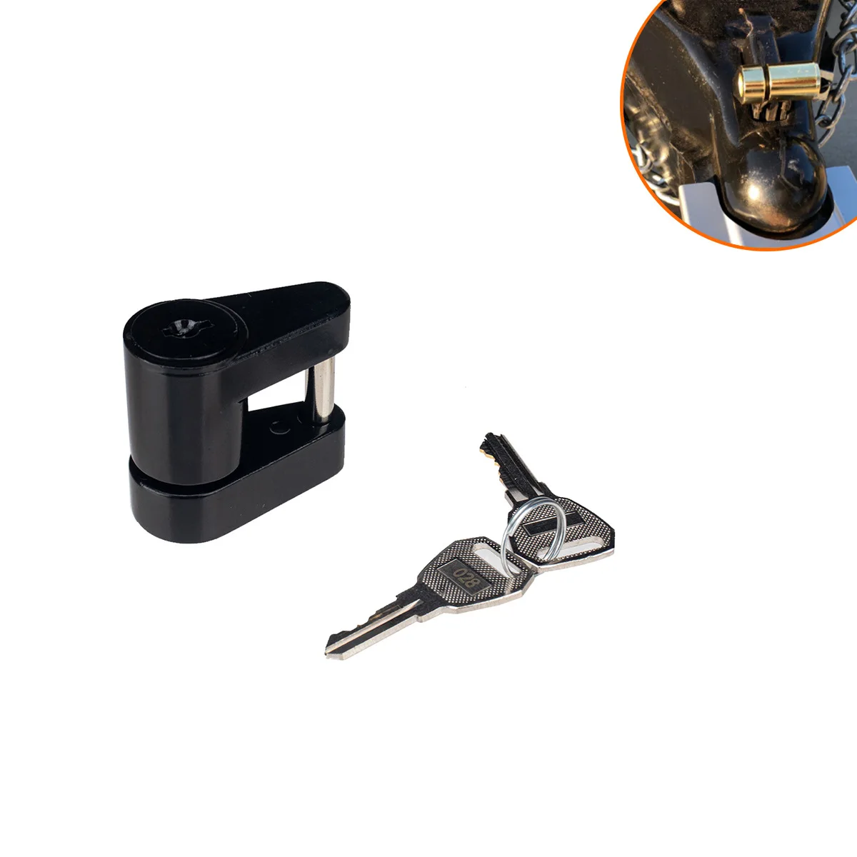 

Trailer Hitch Coupler Lock Dia 1/4" Span 3/4" for Tow Boat RV Truck Car + 2 Keys