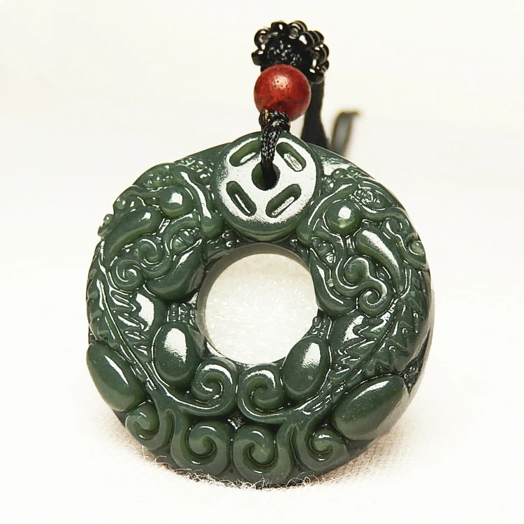 

The natural soft jade Pixiu pendant