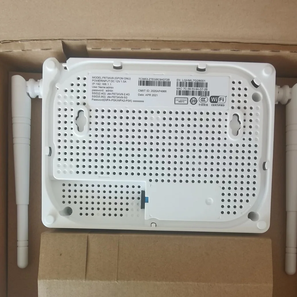 Новинка оригинальный двухдиапазонный маршрутизатор GPON ONU F673AV9A F673AV9 FTTH 4ge + 1tel 2usb Ac