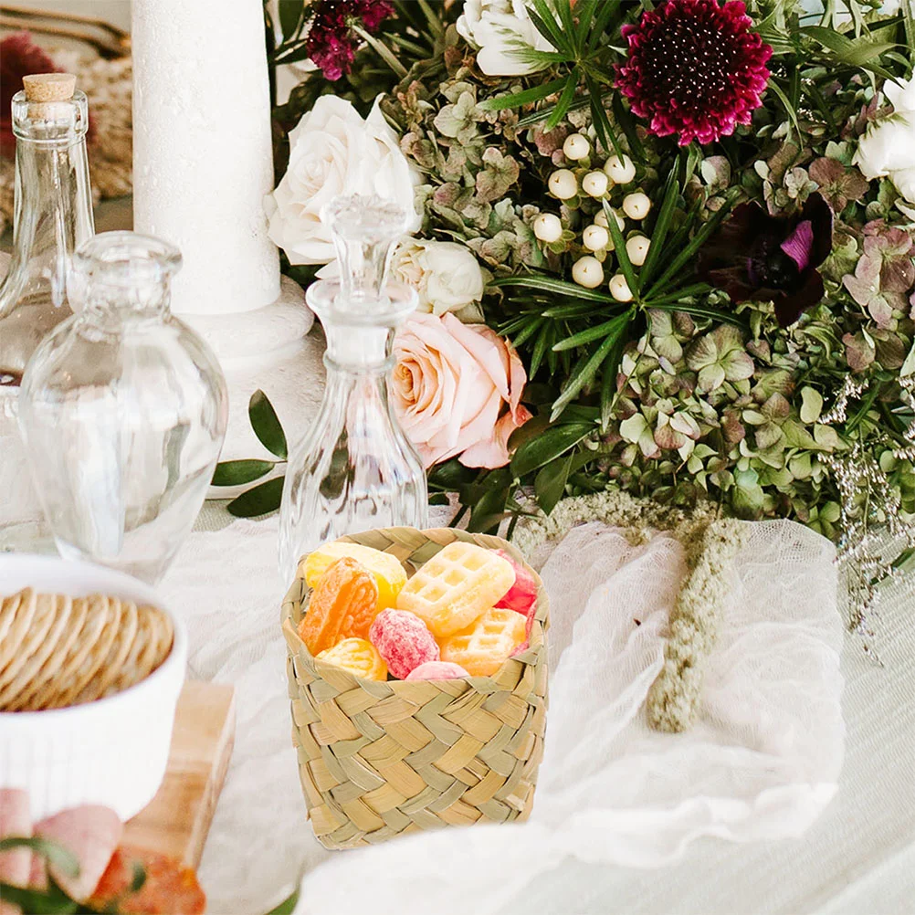 

Gift Basket Organizers Baskets Container Sundries Handmade Woven Small Gifts Storage Organizing