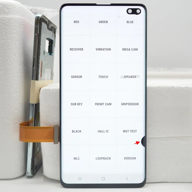 Kup 100% Oryginalny 6.4 ''AMOLED LCD Do SAMSUNG Galaxy S10 Plus SM-G9750 G975F Wyświetlacz Dotykowy Digitizer Wymiana Z Kropkami