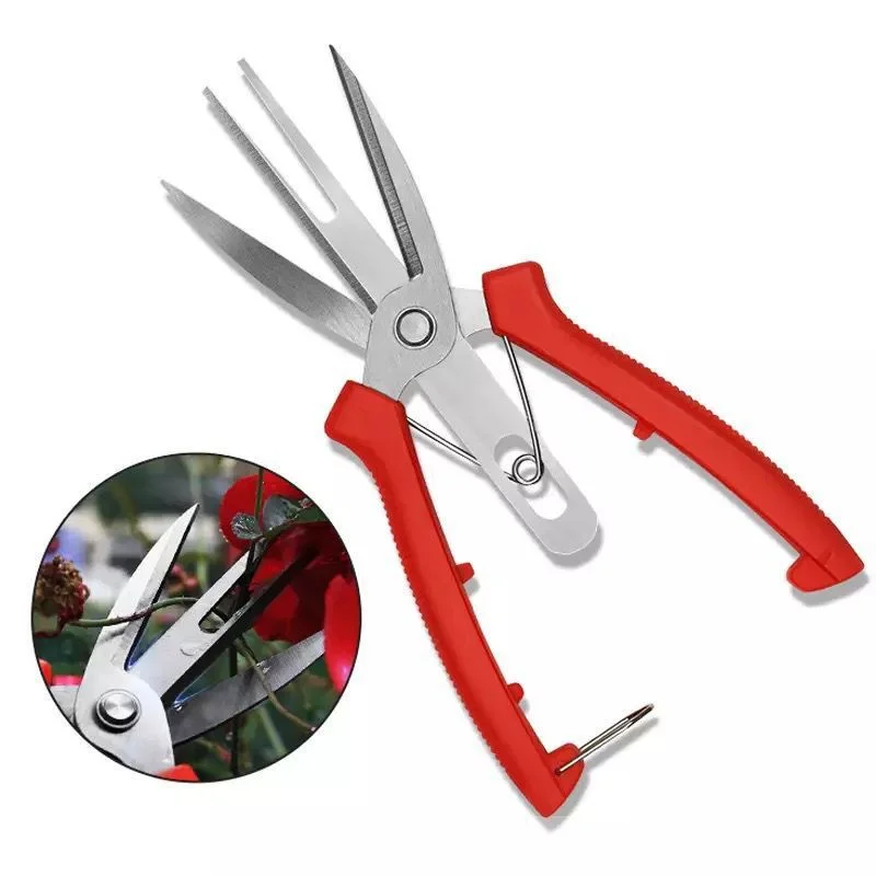 

Садовые ножницы с двойными краями, приспособление для сбора фруктов, секатор для фруктовых деревьев, цветов, винограда, филировочные ножниц...