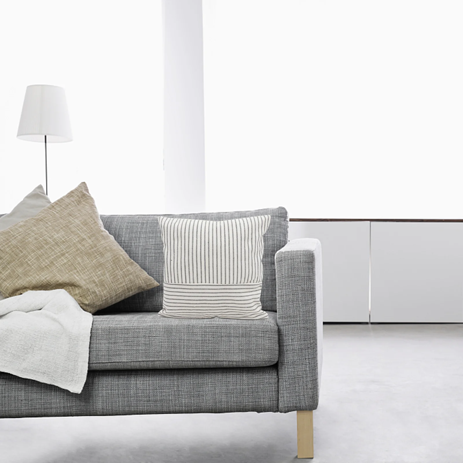 

2Pcs Cotton Linen Throw Pillow Covers Square Pillowcases Decorative Cushion Covers for Sofa Bedroom