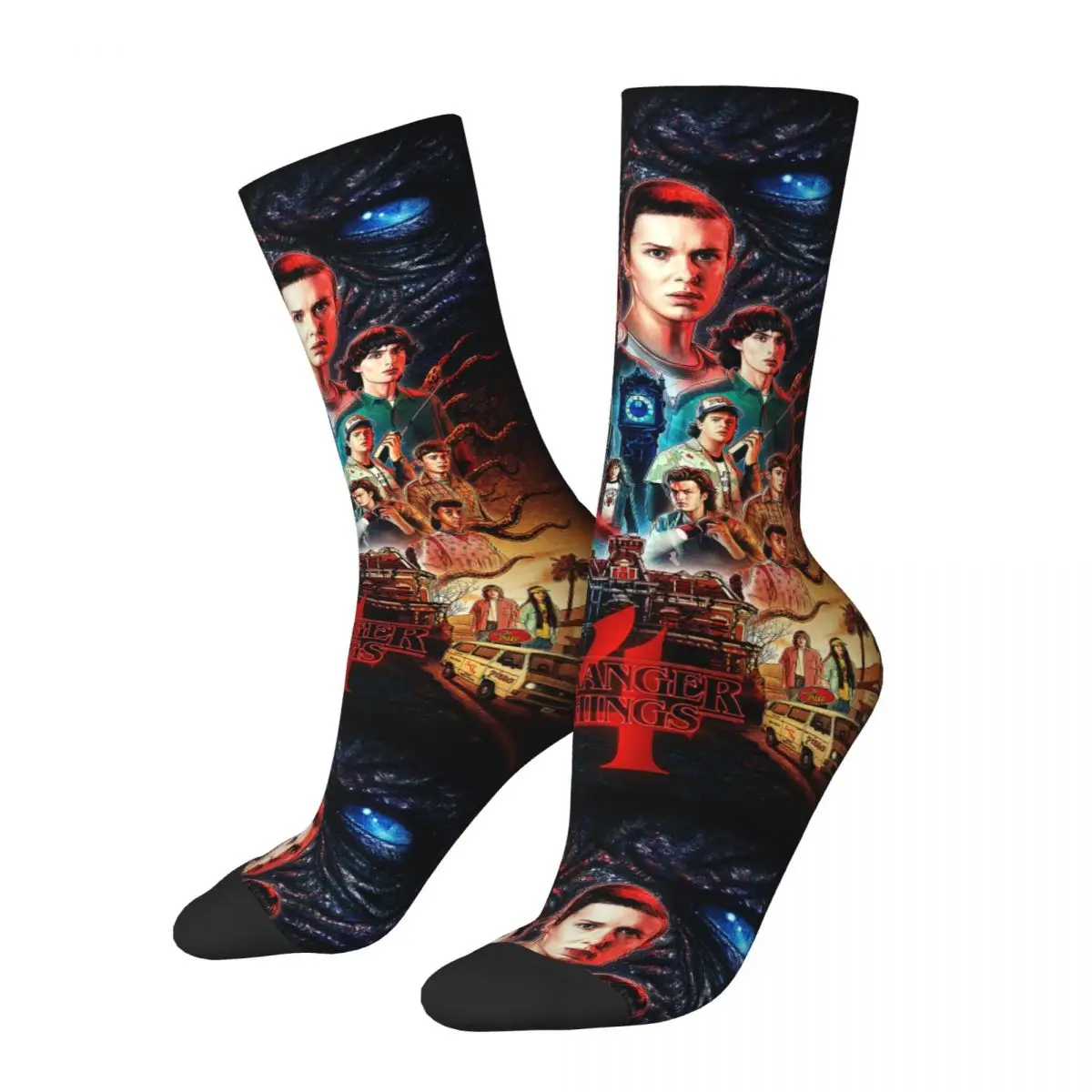 

Stranger Things 4 Stuff Crew Socks Breathable Stranger-Things Strangerthings Crew Socks Soft Women Men Christmas Gift Idea