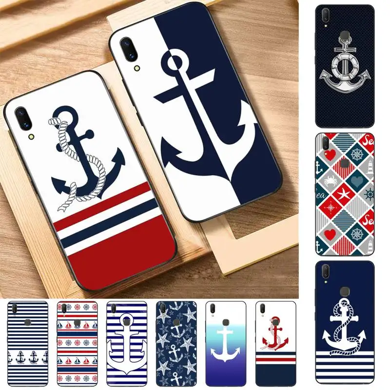 

Nautical anchors Phone Case for Vivo Y91C Y11 17 19 17 67 81 Oppo A9 2020 Realme c3