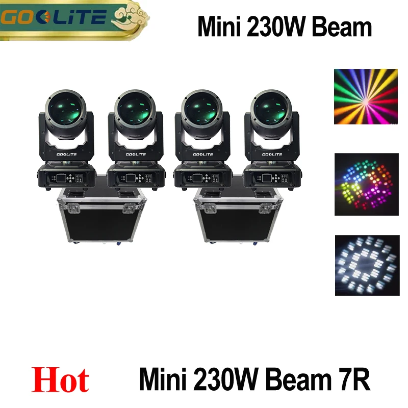 4 шт. мини-луч 230 Вт Sharpy Beam 7R Lyre движущаяся головка фонарь мини-фонарь 295 фотосъемка