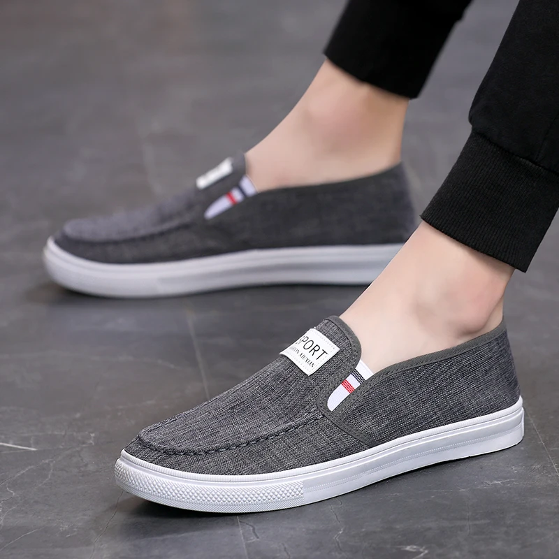 

2023 Men's canvas shoes casual sports shoes men's Corduroy wrapped slip on men's flat shoes Slip-on shoe sports shoes