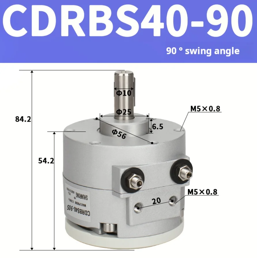 

Поворотный поворотный цилиндр лопастного типа CDRBS15/20/30/40-90 градусов 180 градусов с магнитным вращающимся цилиндром