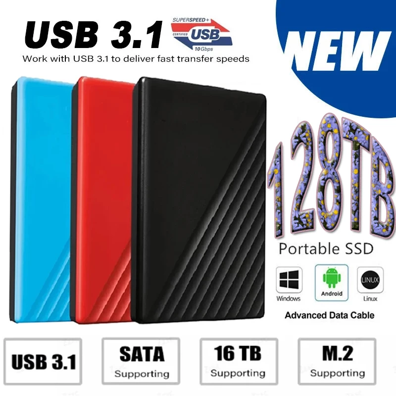 

M.2 SSD 2.5 4TB External Solid State Drive High-speed 8TB 10TB Storage Device Hard Drive Computer Portable SSD Mobile Hard Drive