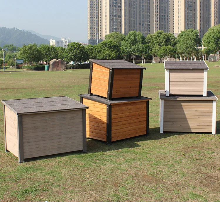 Новый дизайн современный теплый домик для собак деревянный уличный