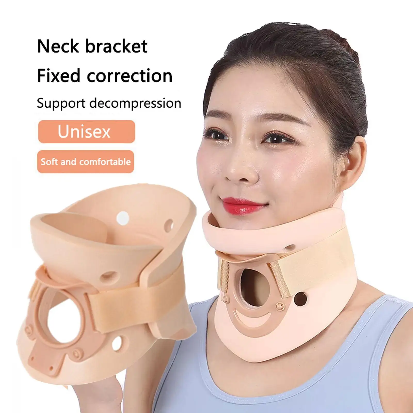 

Adjustable Neck Brace Cervical Traction Spinal Protector Orthotics Neck Support Pain Relief Cervical Collar Neck Fixator