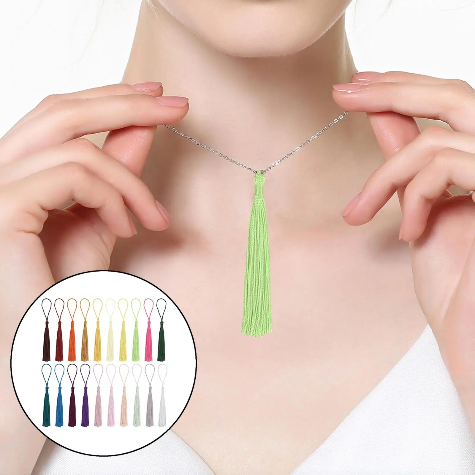 

300x Tassel Pendants 13cm for DIY Key Chain Charms Clothes Jewelry Making