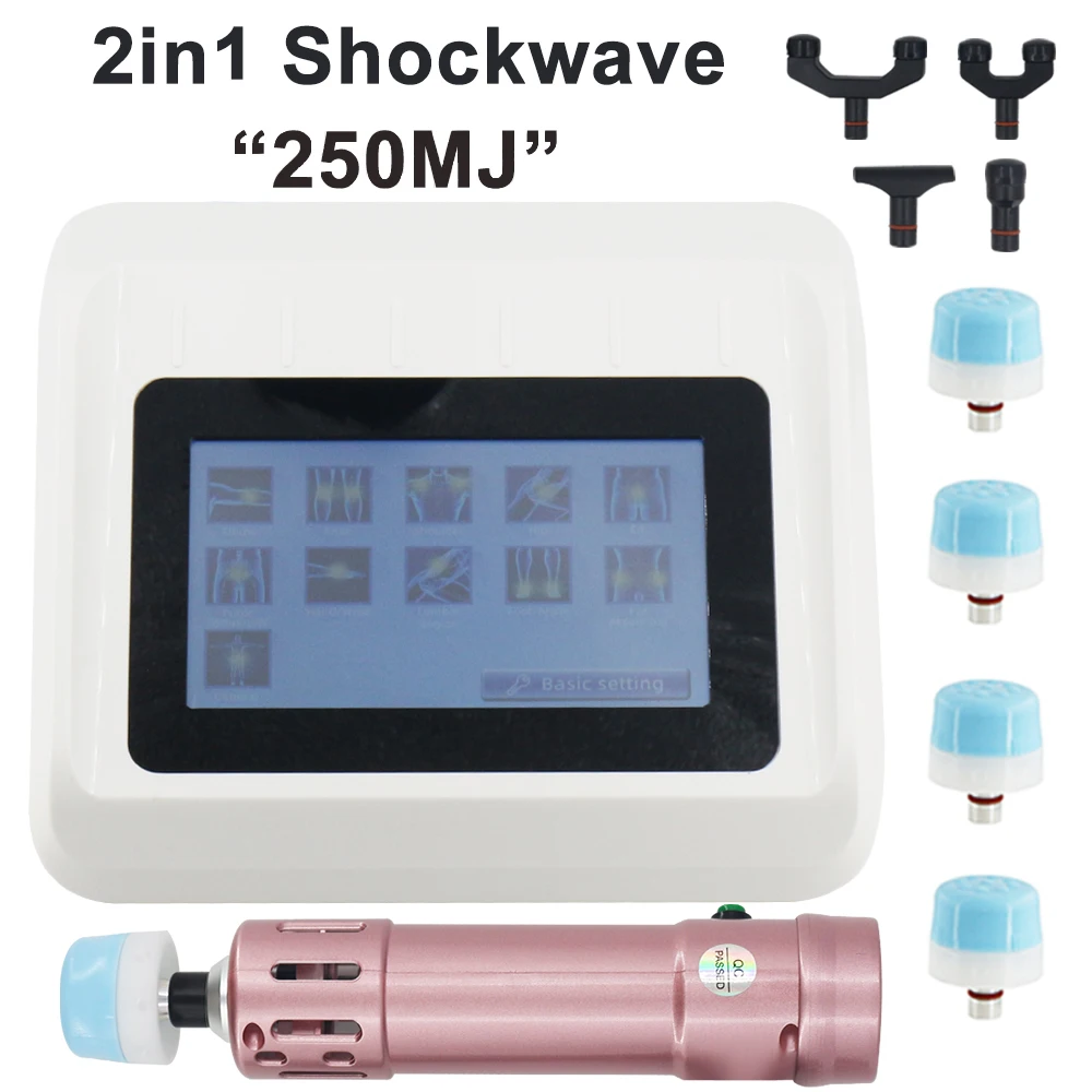 

Physiotherapy ED Shockwave Therapy Machine Muscle Relax 2 in 1 Massager Shock Wave Chiropractic Tennis Sports Injury Pain Relief