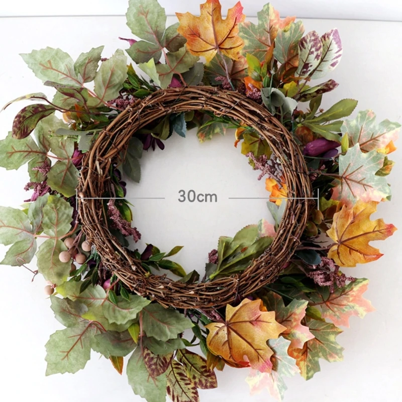 Искусственный венок из роз 21 65 дюйма реалистичный дизайн водостойкий для входной