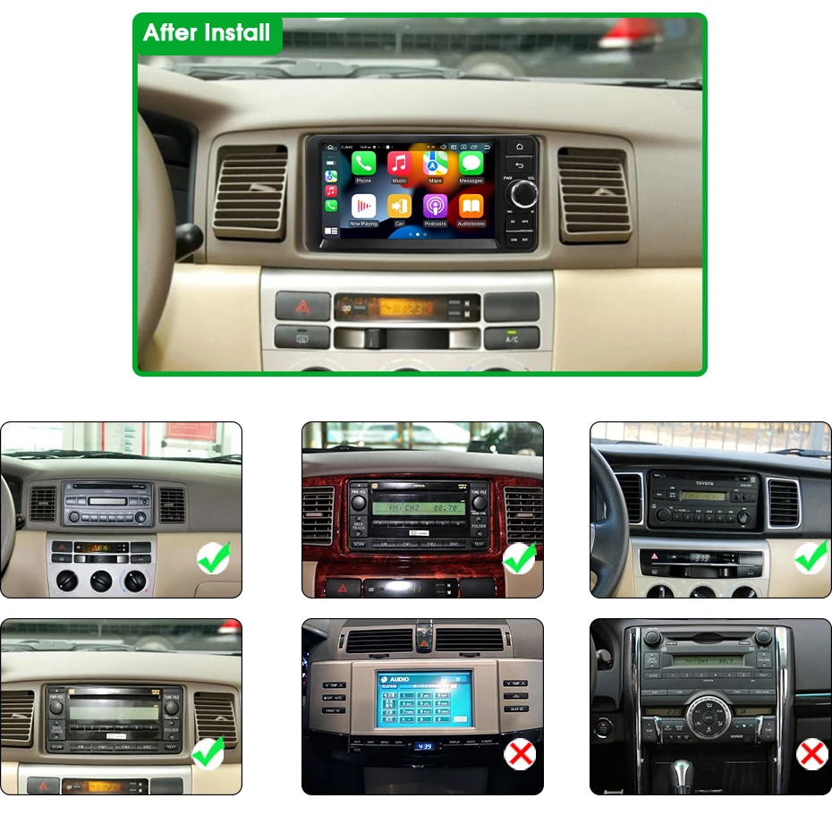 Универсальный автомобильный радиоприемник на Android 11 2 din с экраном для TOYOTA RAV4 RAV 4