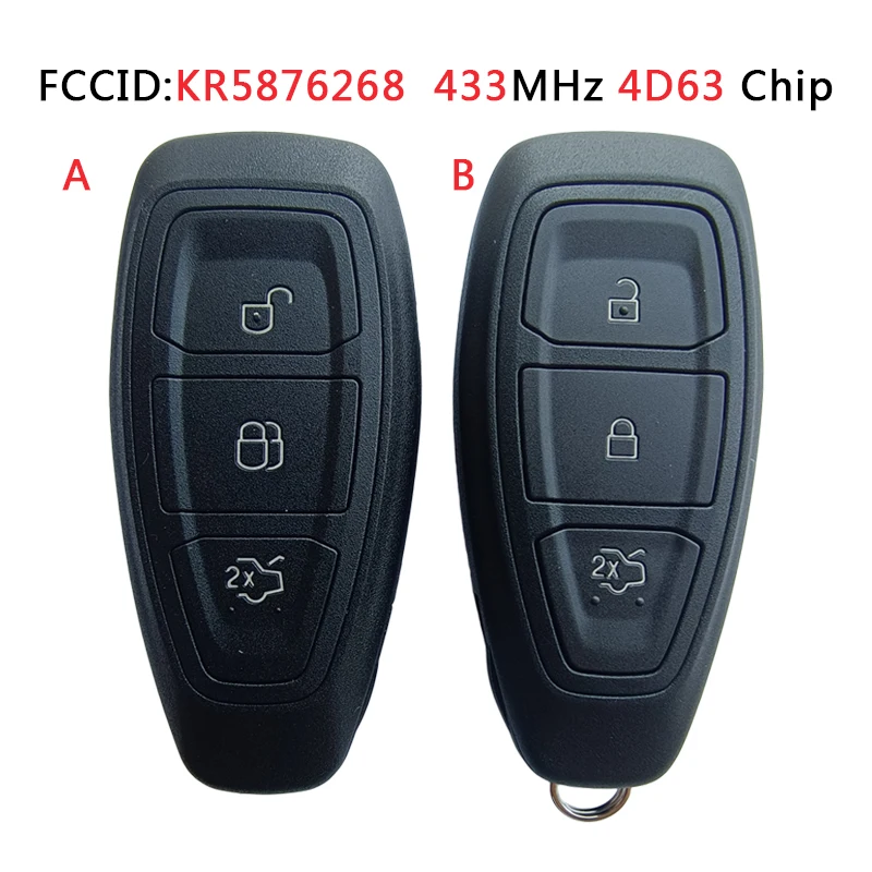 TXK018042 FCCID KR5876268 для Ford Focus Mondeo C-Max Kuga Smart Remote Key 3 Button 433MHz 4D63 83 Chip 7S7T15K601