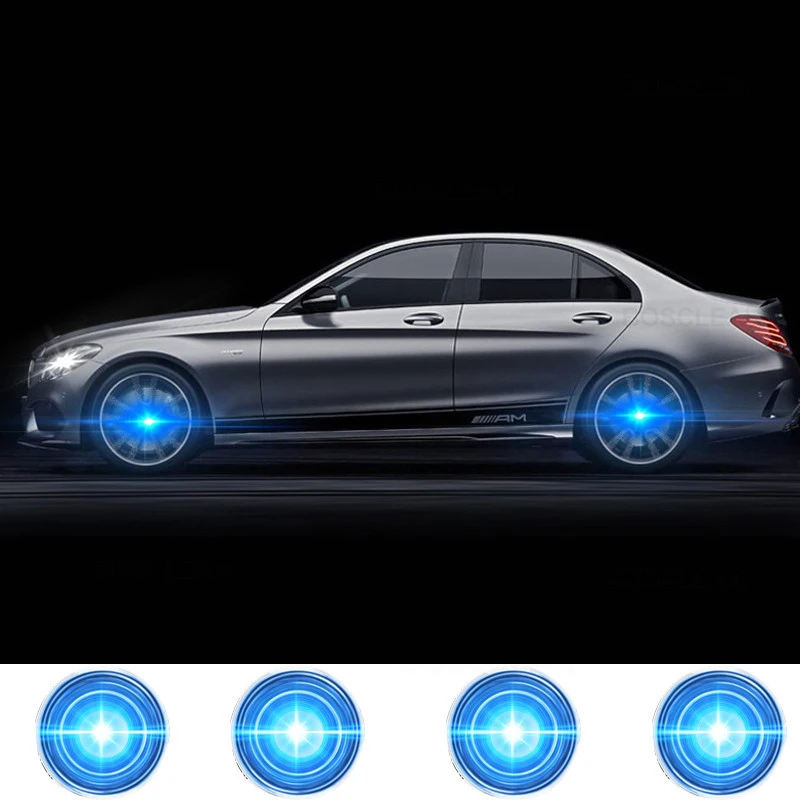 

ECUTOOL Car Wheel Caps Floating Illumination Hub Light LED Center Cover For Mercedes-benz 74.5MM Bule/Red/White/Rainow Color