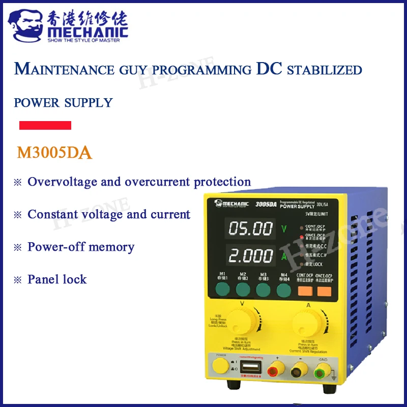 

MECHANIC M3005D 30V/5A programming DC stabilized power supply Multifunctional programmable DC regulated for phone repair tool