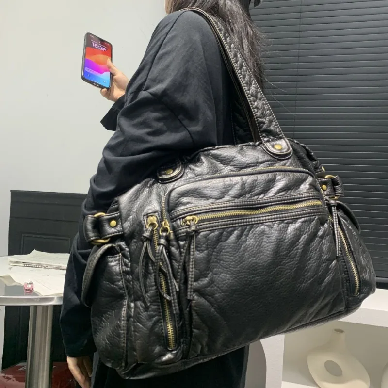 Винтажный дизайн сумка через плечо из искусственной кожи для женщин 2024 с