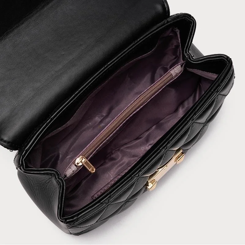 Brand 2023 Luxury new trend Square Handbag Simple women Quality Leather Women's Designer Handbag Lock Shoulder Messenger bags