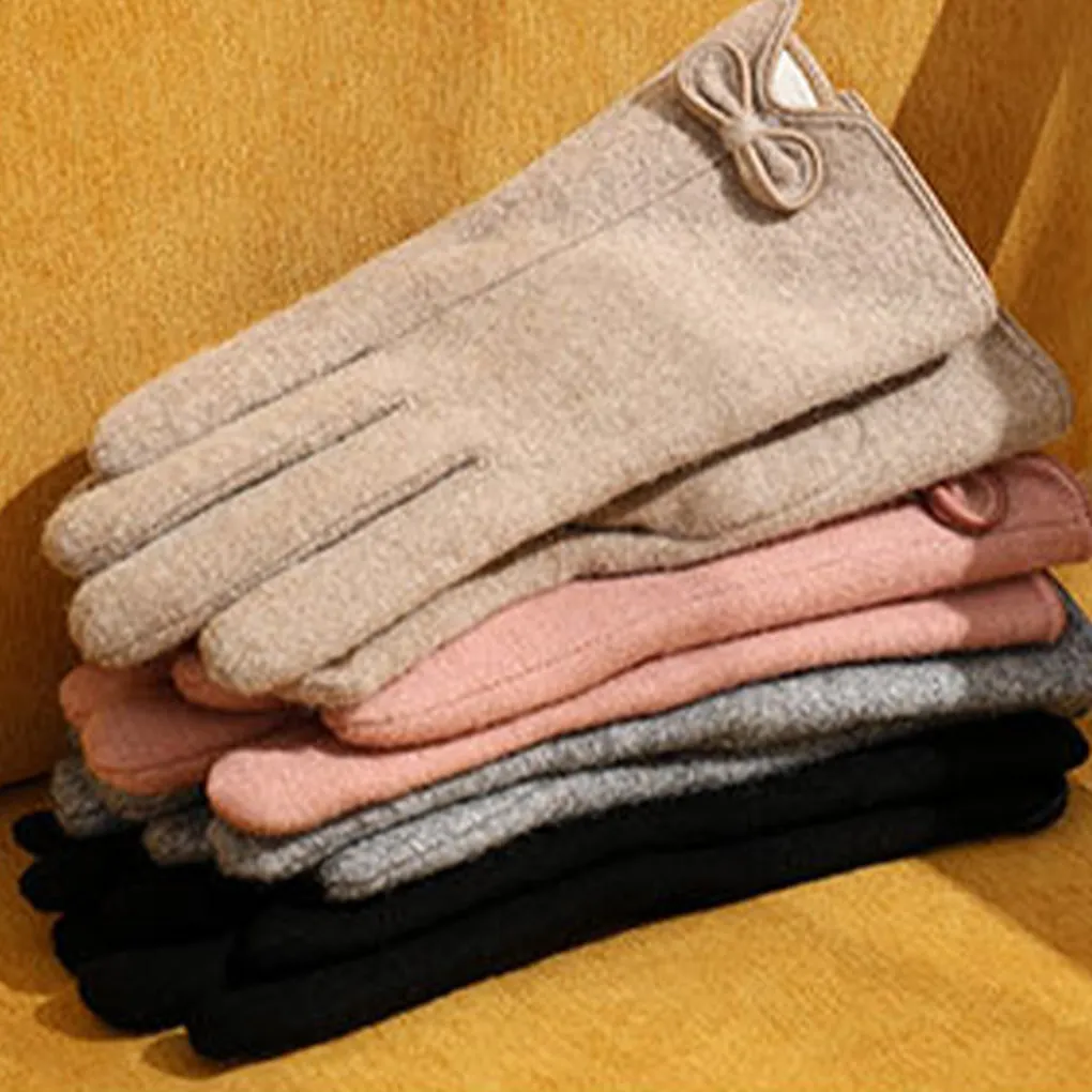 

Female Touchscreen Gloves Autumn Mitten Hand Warmer Driving Hiking Climbing