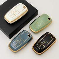 soft shell tpu material car key case cover for ford edge fusion mustang explorer f150 f250 f350 ecosport protector holder keyles