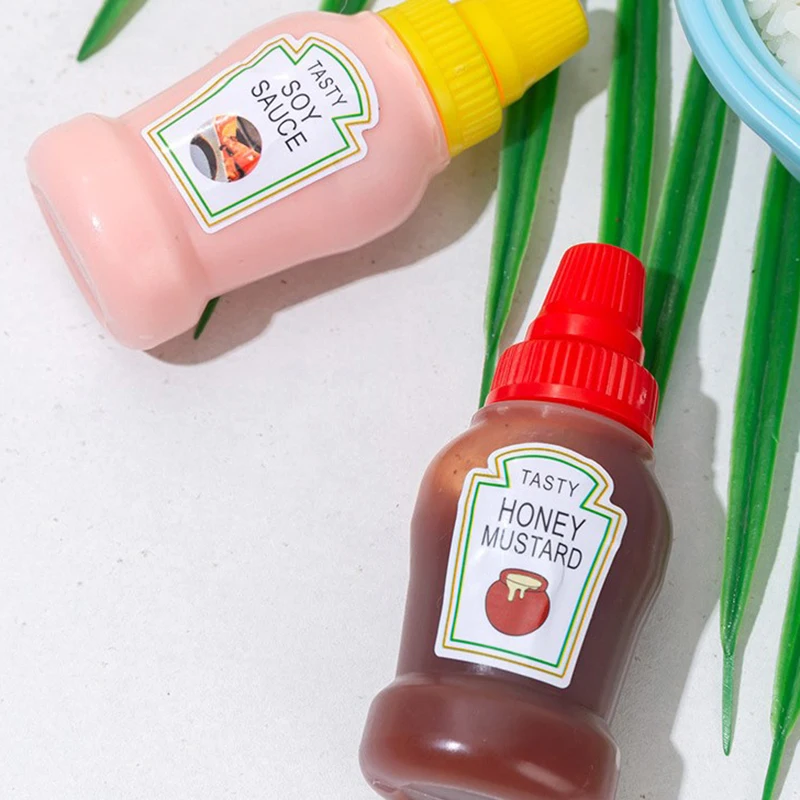 

2/3/4Pcs/set Mini Portable Seasoning Sauce Ketchup Bottle For Bento Lunch Box Salad Dressing Container Kitchen Accessories