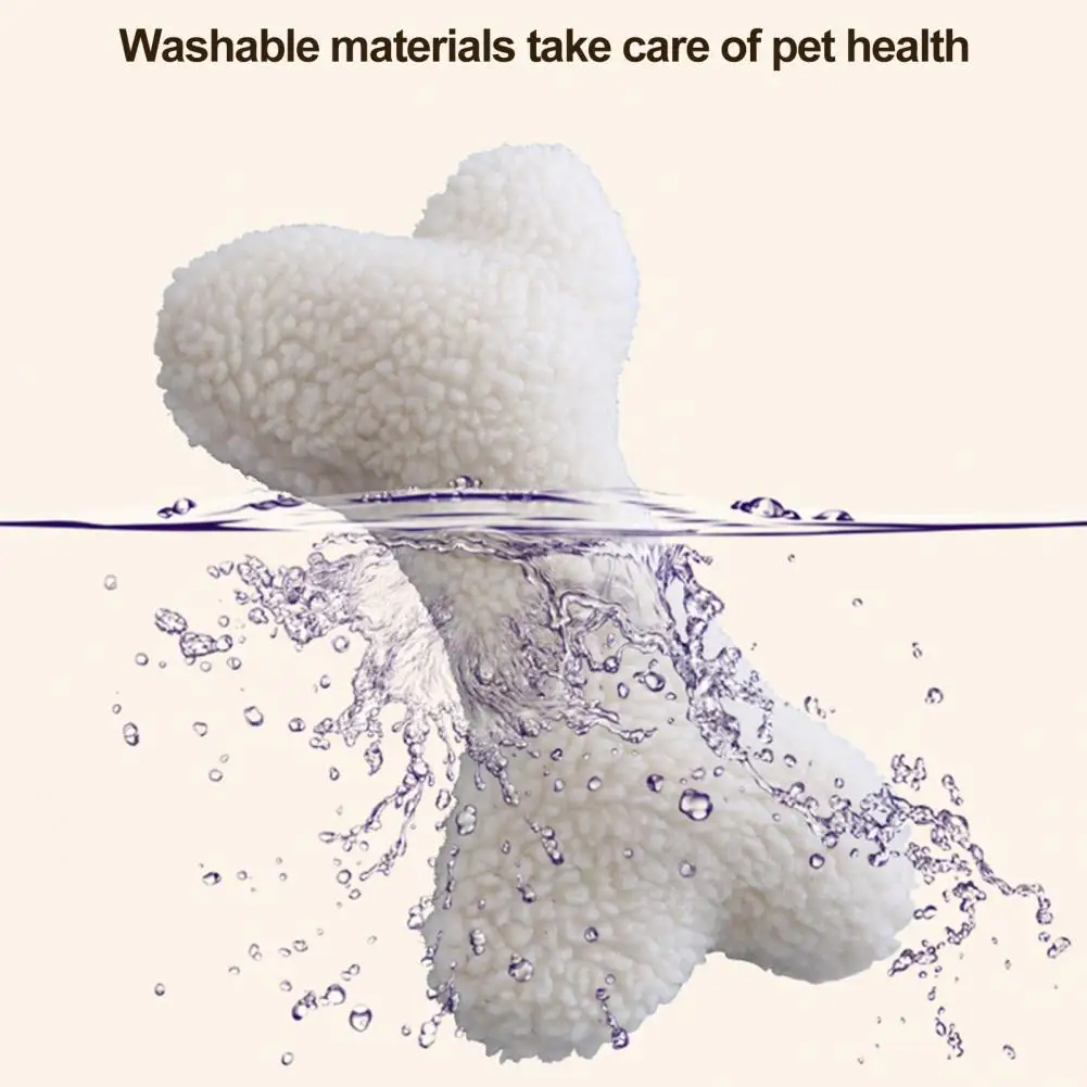 

Bone-shaped Dog Toy with Built-in Sound Plush Dog Chew Toy Boredom Relief Bone-shaped Squeaky Pet Teeth for Small for Teeth