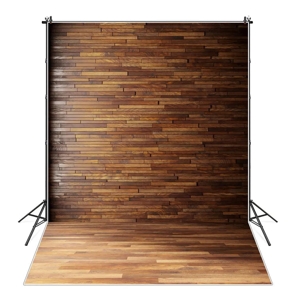 

Grunge Spliced Brown Wooden Board Wall Planks Floor Photography Backdrops Custom Baby Party Decoration Photo Booth Backgrounds