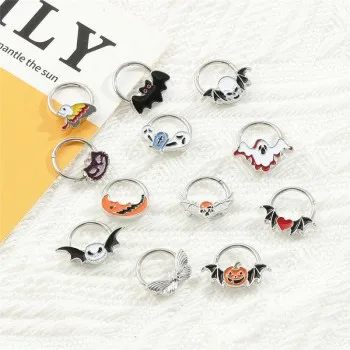 Модное аниме кольцо на нос в стиле Диснея Кошмар перед Рождеством 2758, украшения, Мультяшные кольца, Женские Ювелирные изделия для девочек, подарок на день рождения