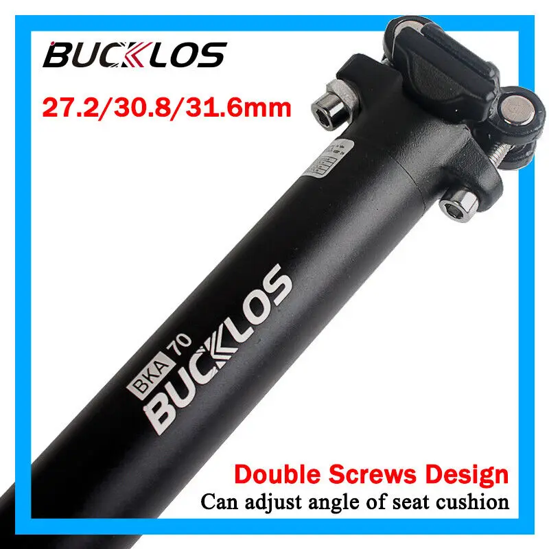 

BUCKLOS Bike Seat Post 27.2mm 30.8mm 31.6mm Bicycle Seatpost Aluminum Alloy Adjustable 350mm 400mm Road MTB Saddle Tube