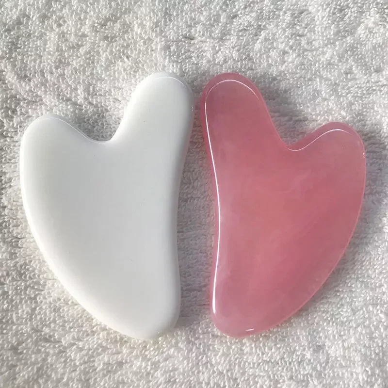 

Rose Quartz Jade Roller Guasha Scraping Massage Scraper Face Massager Roller Board Quartz Facial Eye Care Gua Sha Tool