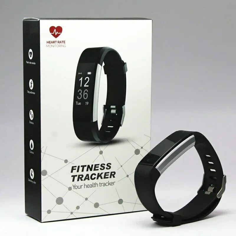 

Фитнес-трекер умные часы Шагомер монитор сердечного ритма для бега цикл Спорт Великобритания