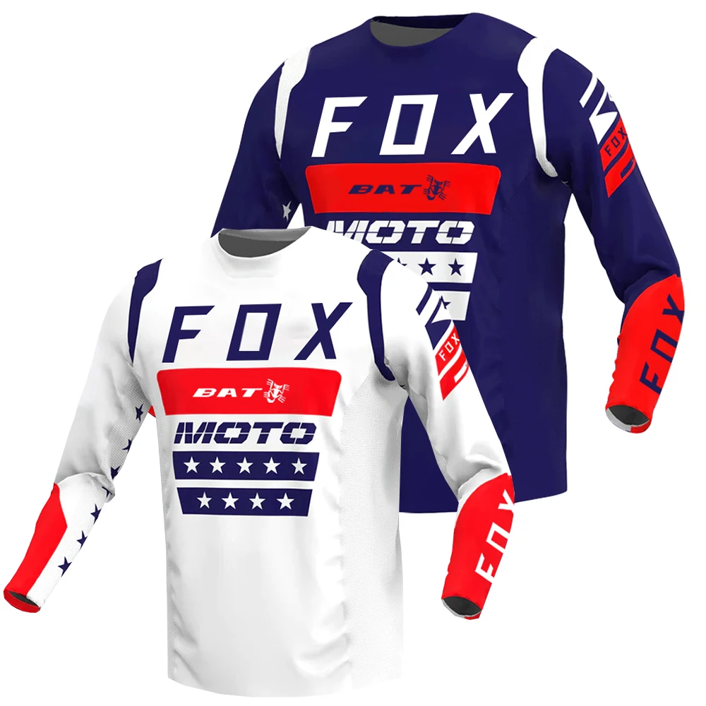 

Men MTB Downhill Jersey BATFOX Motocross Motorcycle Cycling Jersey Quick-Drying Breathable Cycling Clothing